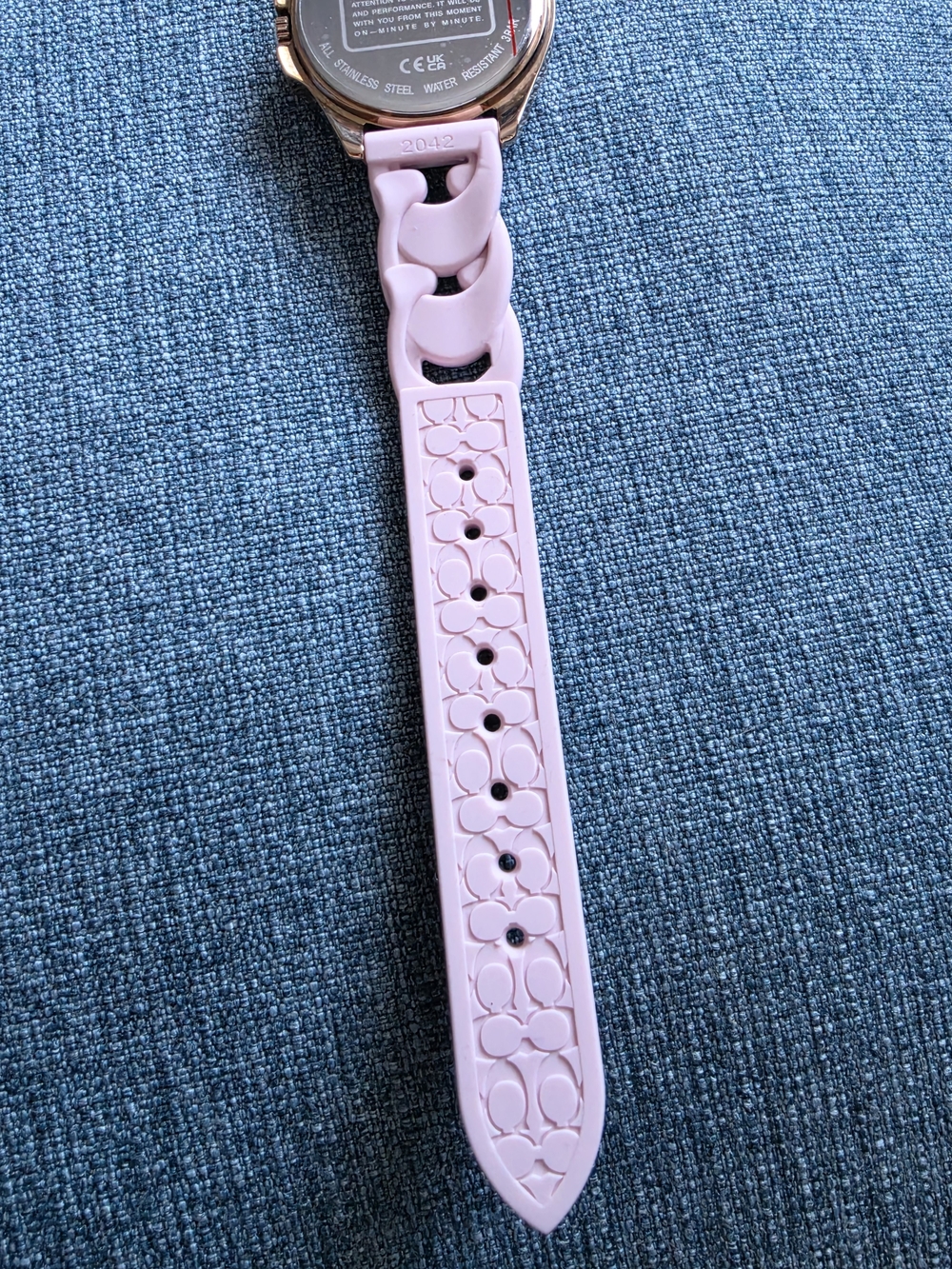 Coach Women's Pink Silicone Strap Watch - Rose Gold Case - Picture 6 of 10